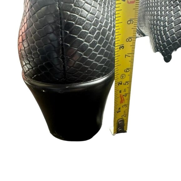 Alegria Etta Black Burnosh Snakeskin Wedge Lace Oxfords Shoes Size 9.5 / 40 - Picture 6 of 12